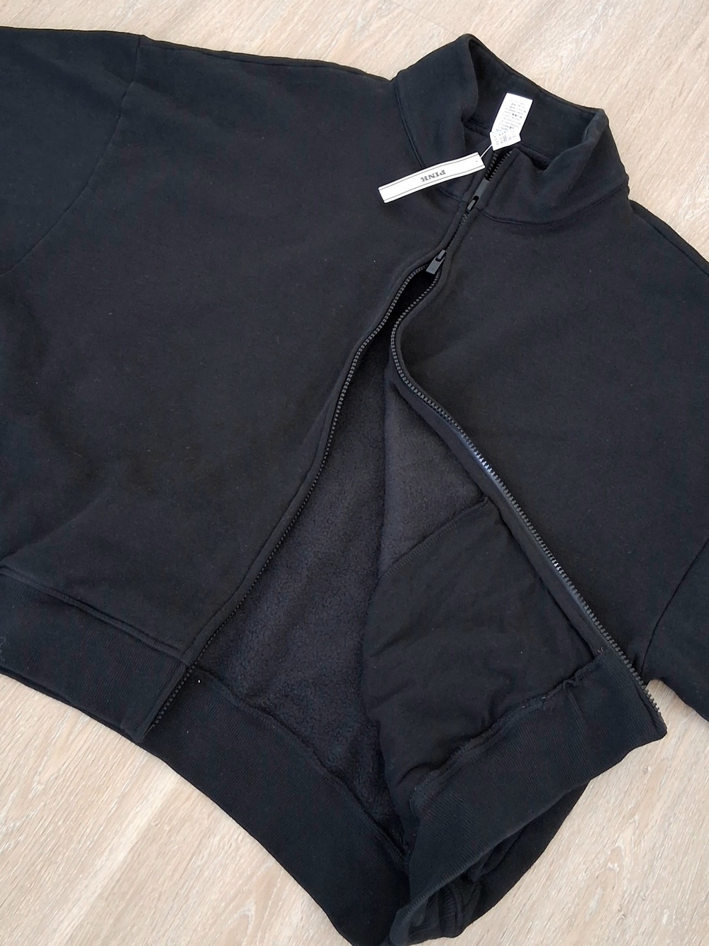 PINK Victoria's Secret Ivy Fleece Full-zip Sweatshirt Size XL - Picture 3 of 4